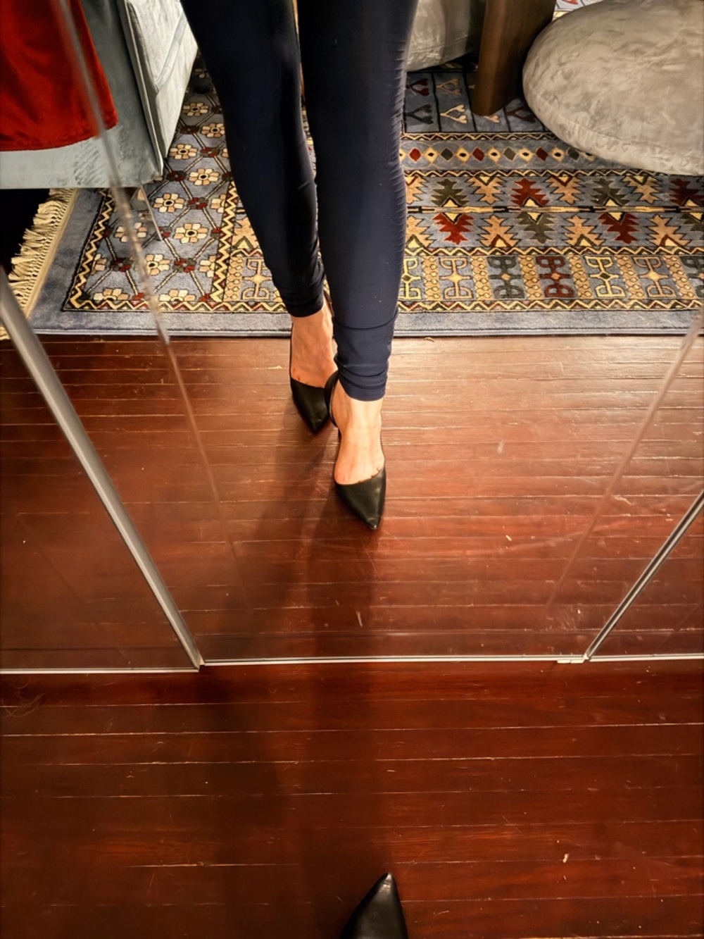 Sexy Open Arch Black Pointed-Toe Pumps